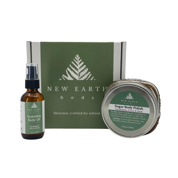 Exfoliate & Refresh: Cardamom, Citrus & Rose Gift Set